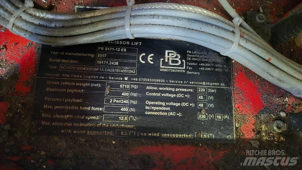 PB S 171-12 ES Підйомники-ножиці