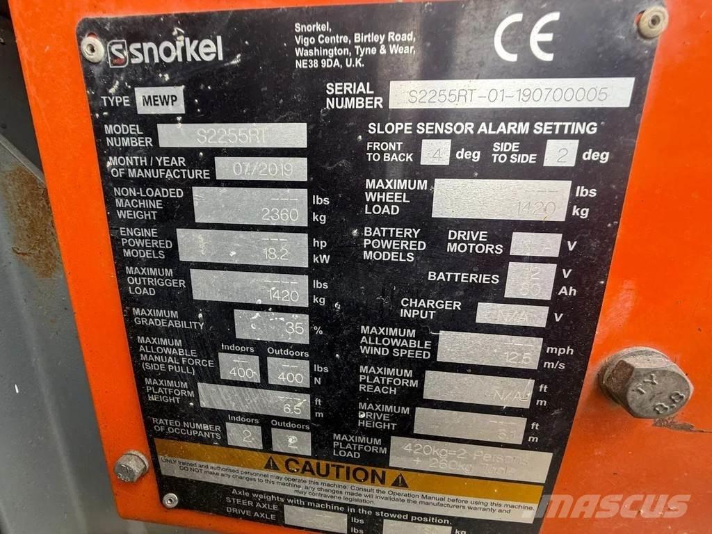 Snorkel S2255RT Підйомники-ножиці