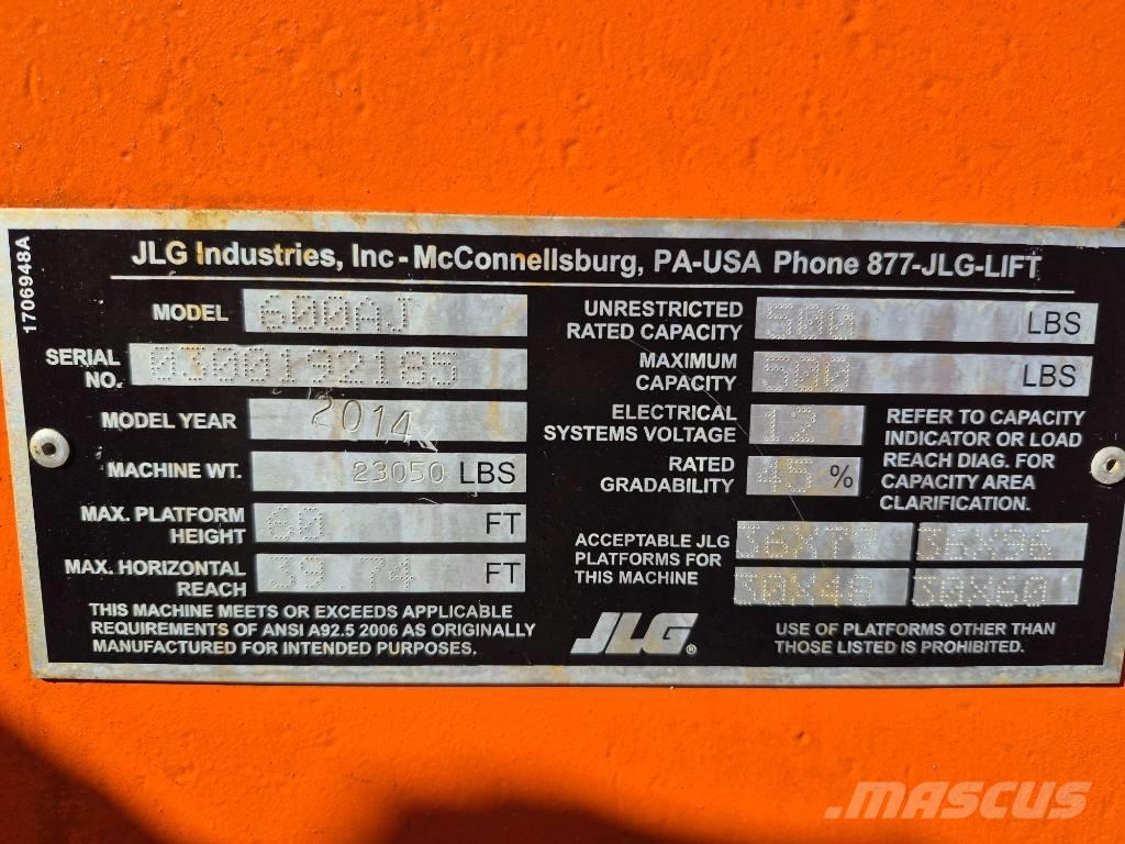 JLG 600 AJ Колінчаті підйомники
