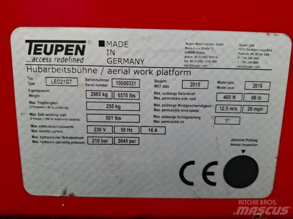 Teupen LEO 21 GT Колінчаті підйомники