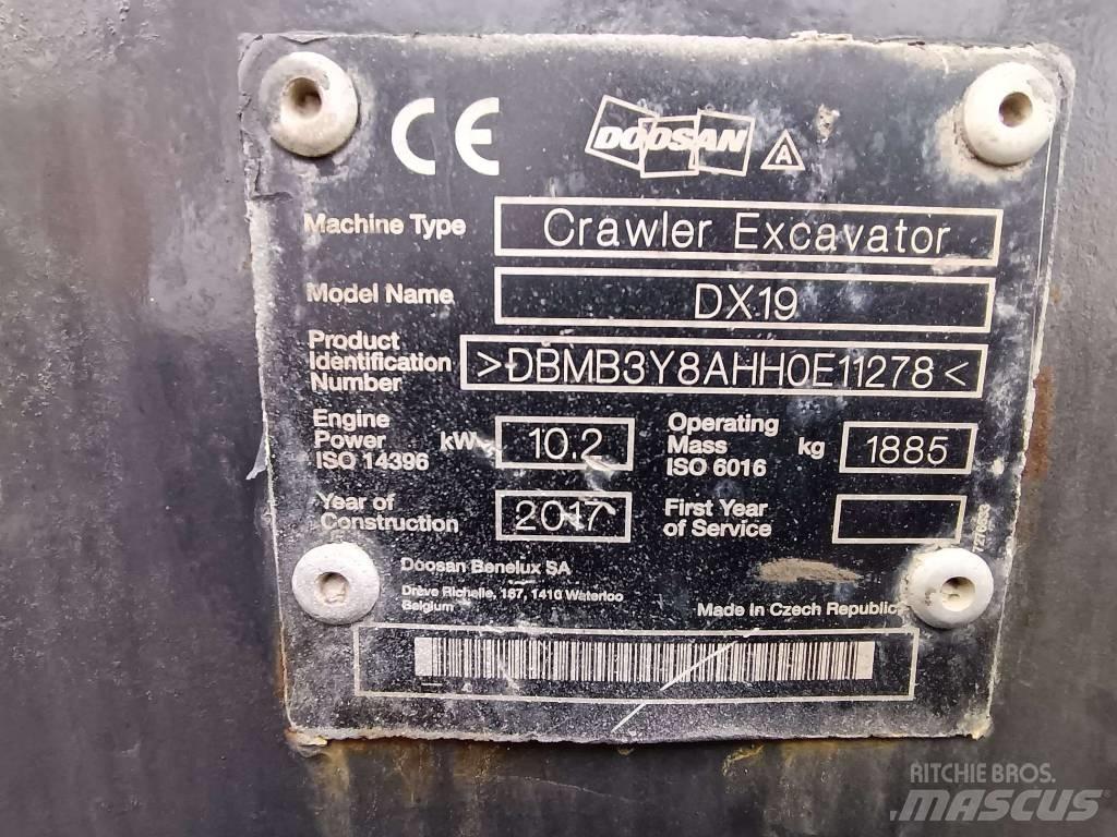 Doosan DX 19 Міні-екскаватори < 7т