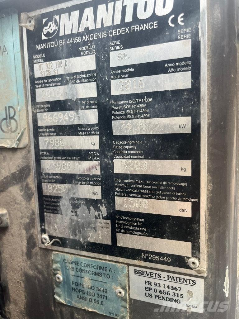 Manitou MT 932 Телескопічні навантажувачі