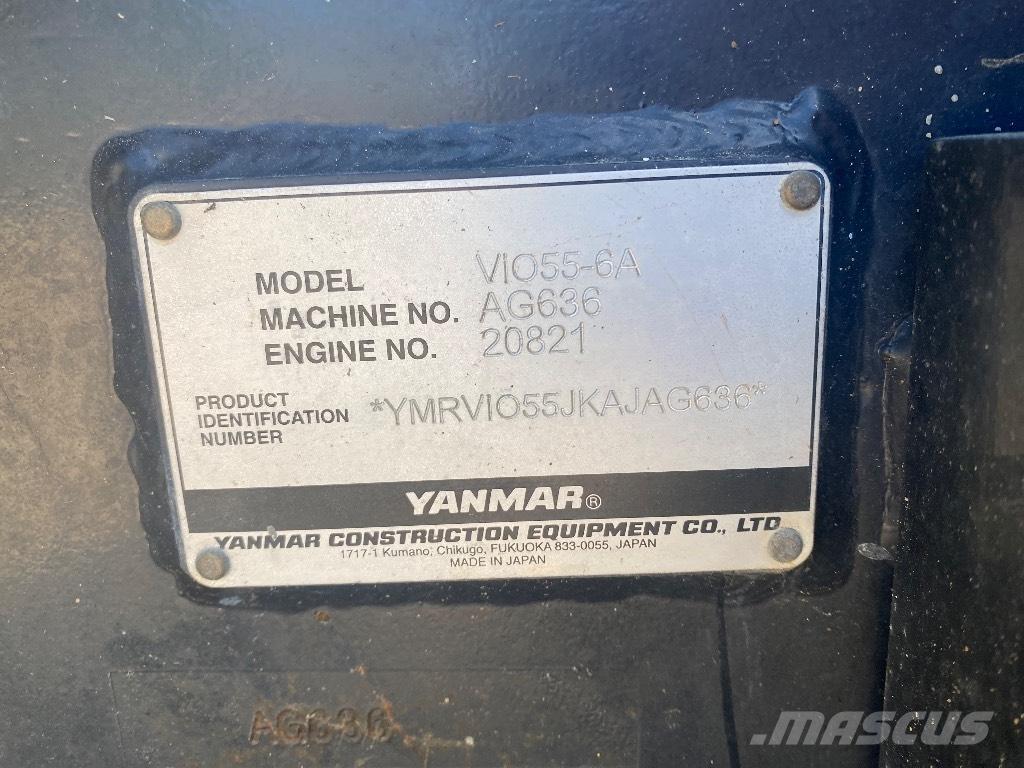 Yanmar Vio 55-6 A Міні-екскаватори < 7т
