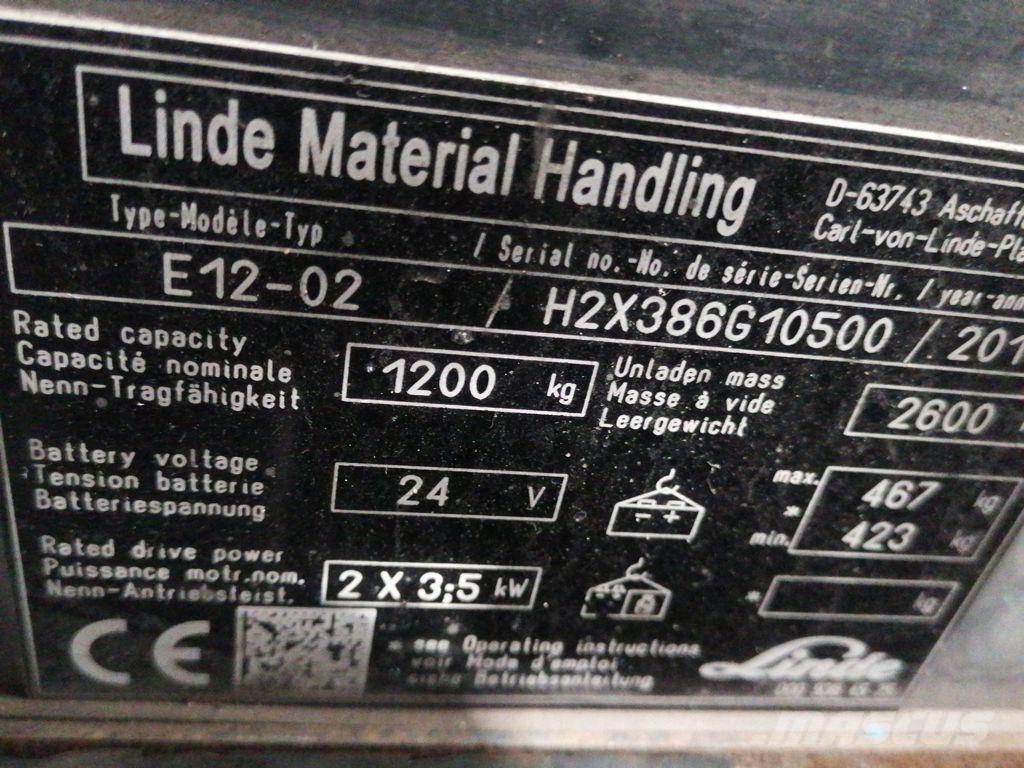 Linde E12-02 Електронавантажувачі