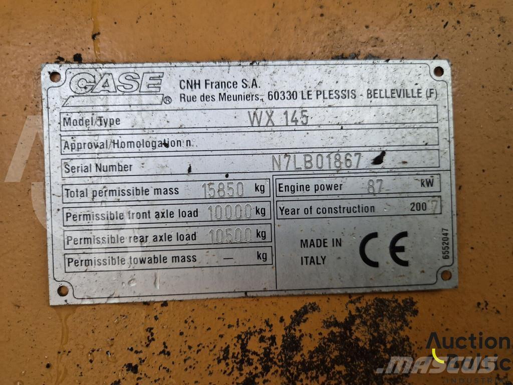 CASE WX 145 Колісні екскаватори