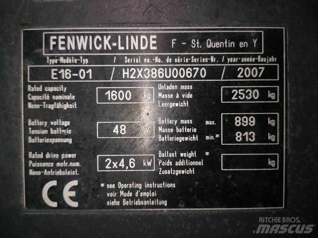Linde E16-01 Електронавантажувачі