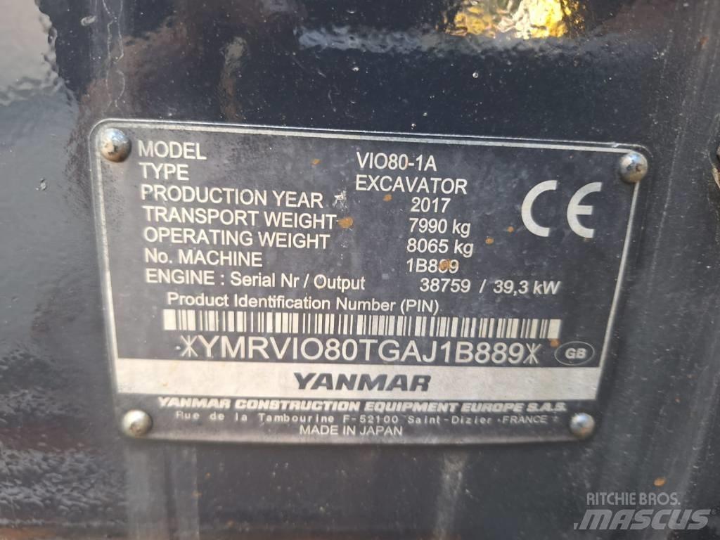 Yanmar Vio 80-1A Середні екскаватори 7т. - 12т.