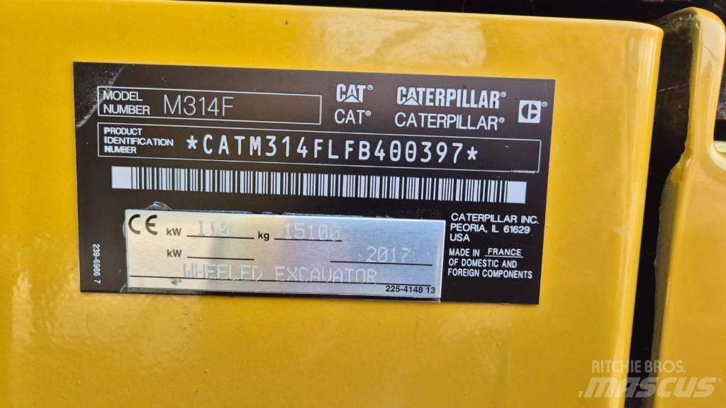 CAT M 314 F Колісні екскаватори