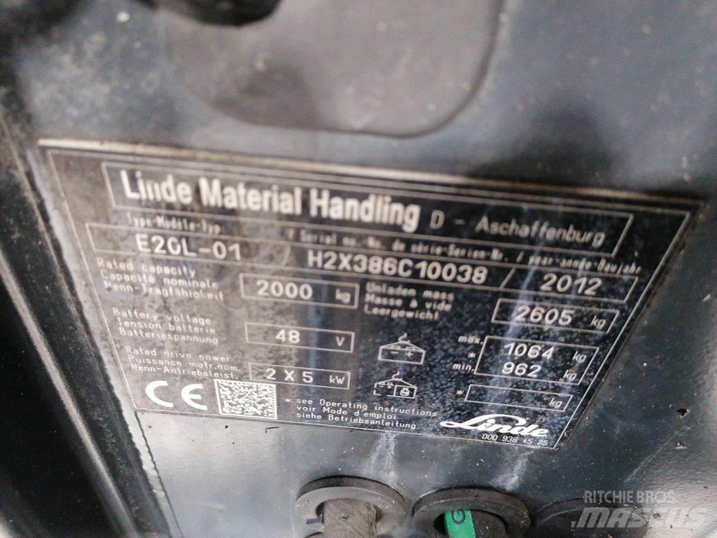 Linde E20L-01 Електронавантажувачі