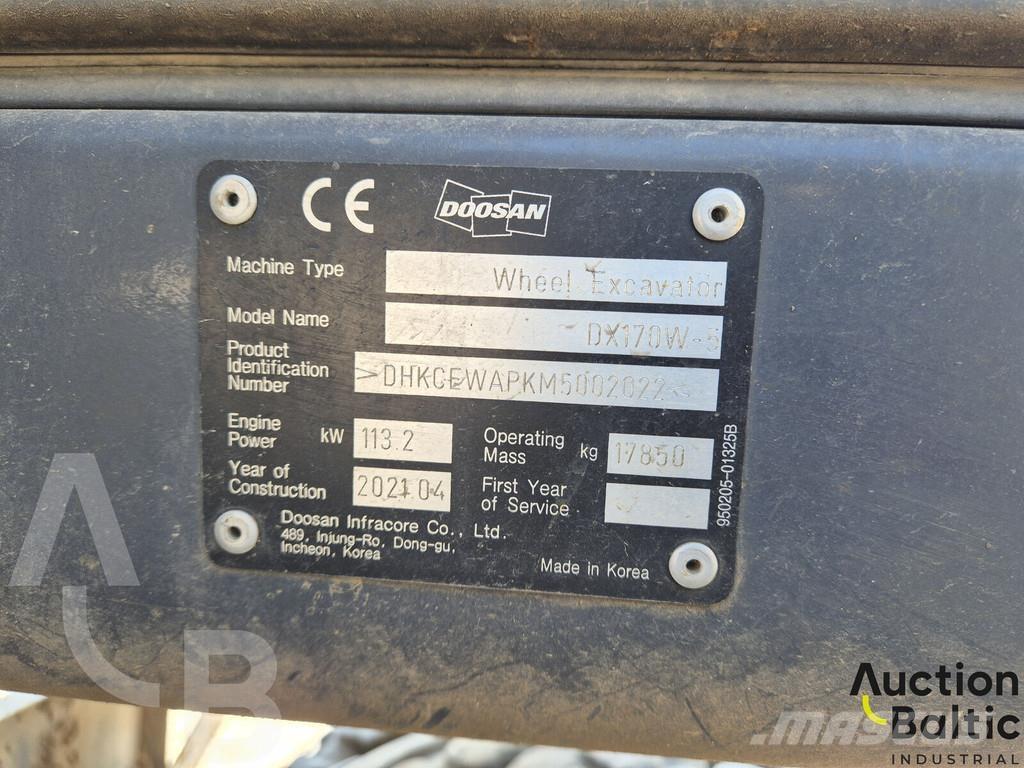 Doosan DX 170 W-5 Колісні екскаватори