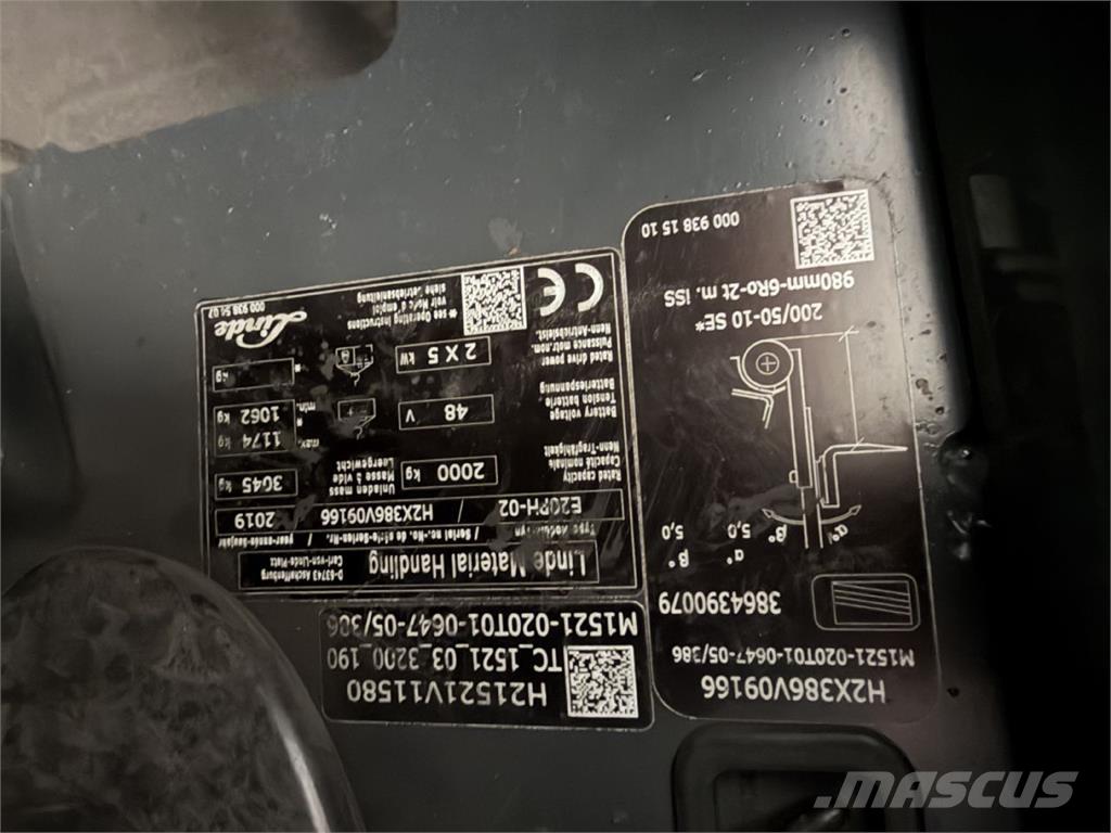 Linde E 20PH-02 Електронавантажувачі
