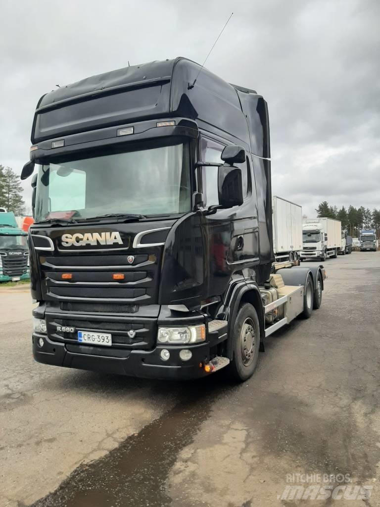 Scania R 580 Вантажівки з гаковим підйомом