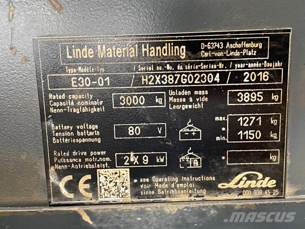 Linde E30-01 Електронавантажувачі