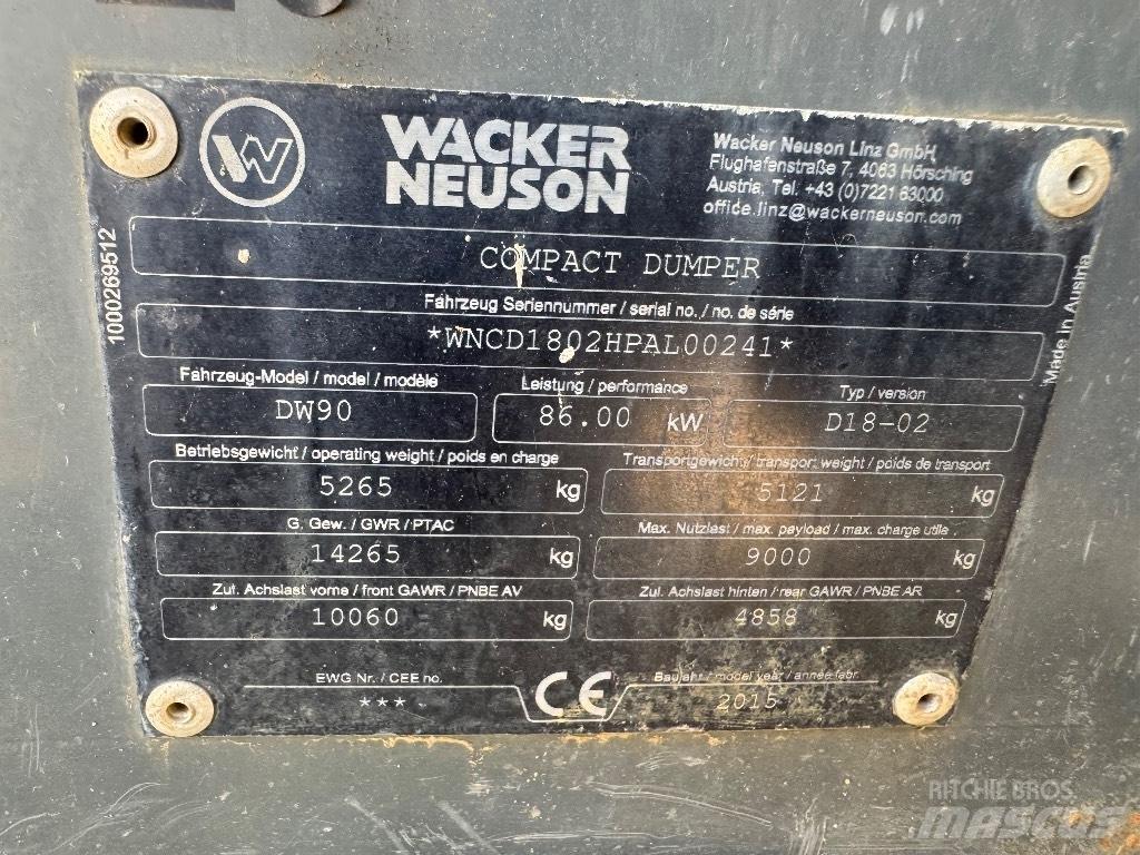 Wacker Neuson DW 90 Міні самоскиди
