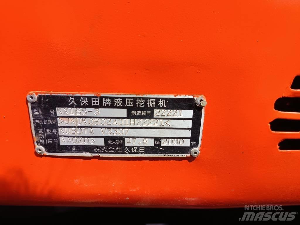 Kubota KX 185 Середні екскаватори 7т. - 12т.