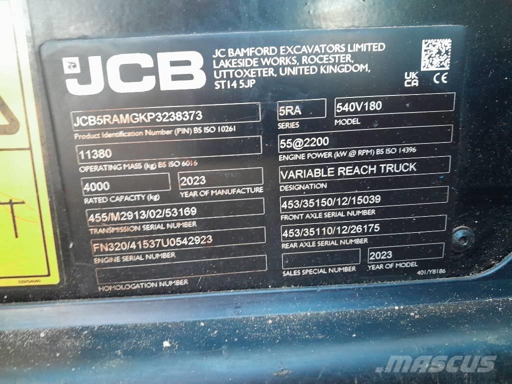 JCB 540.180 Телескопічні навантажувачі