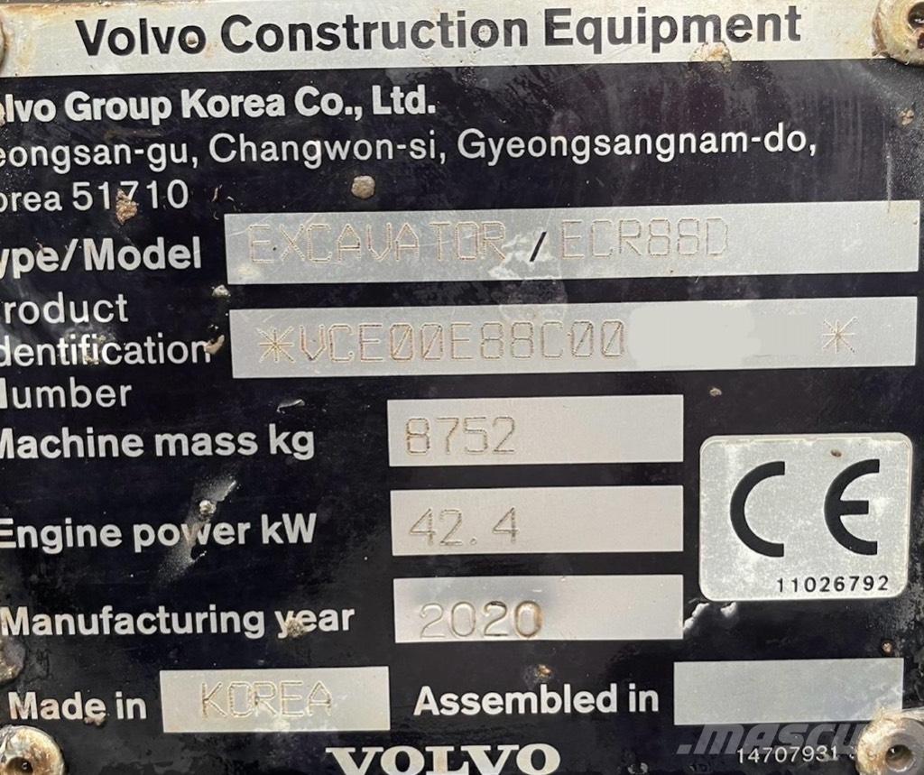 Volvo ECR 88 D Pro Середні екскаватори 7т. - 12т.