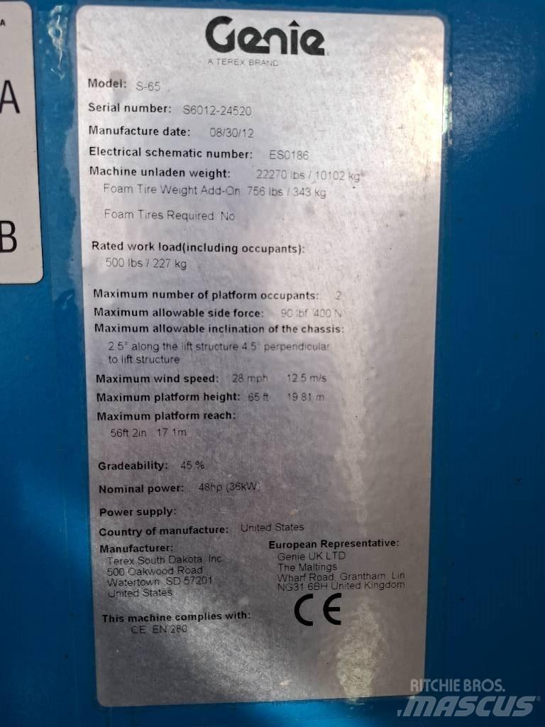 Genie S 65 Телескопічні підйомники