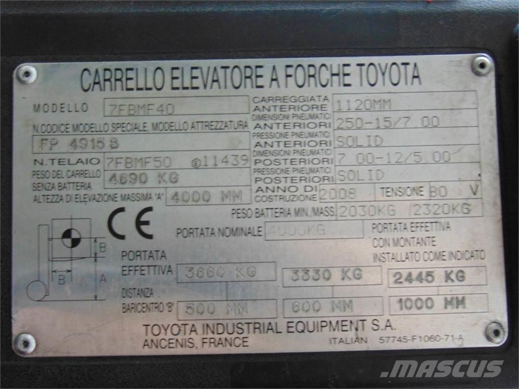 Toyota 7FBMF40 Електронавантажувачі