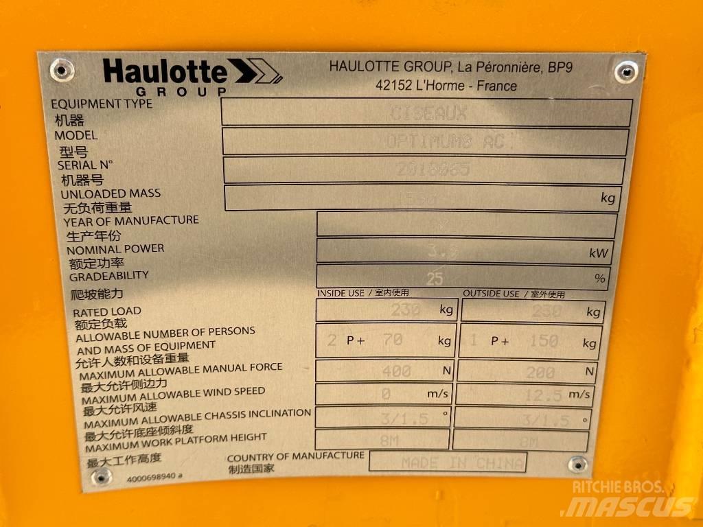 Haulotte OPTIMUM 8 Підйомники-ножиці