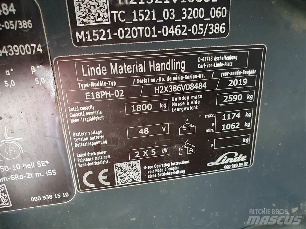 Linde E18PH Електронавантажувачі