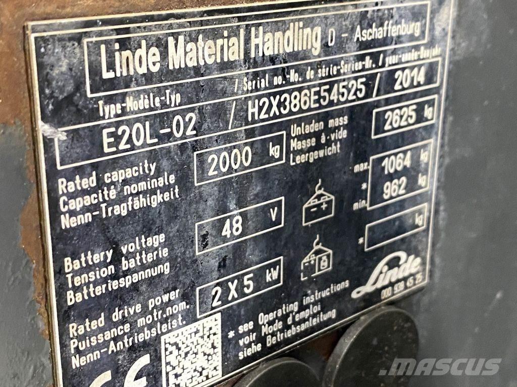 Linde E20L-02 Електронавантажувачі