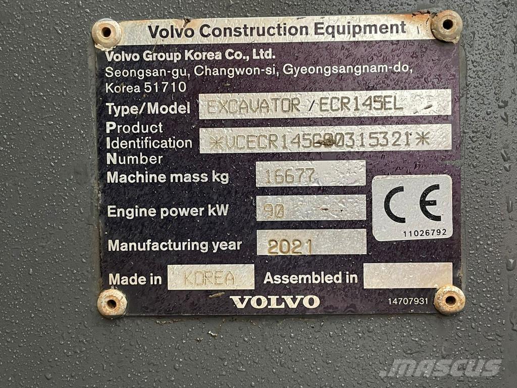 Volvo ECR145EL Гусеничні екскаватори