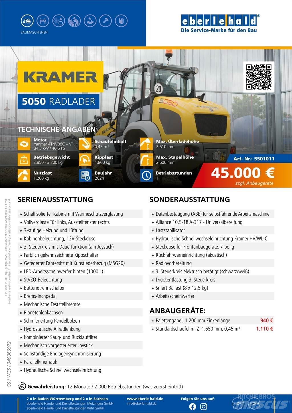 Kramer 5050 Фронтальні навантажувачі