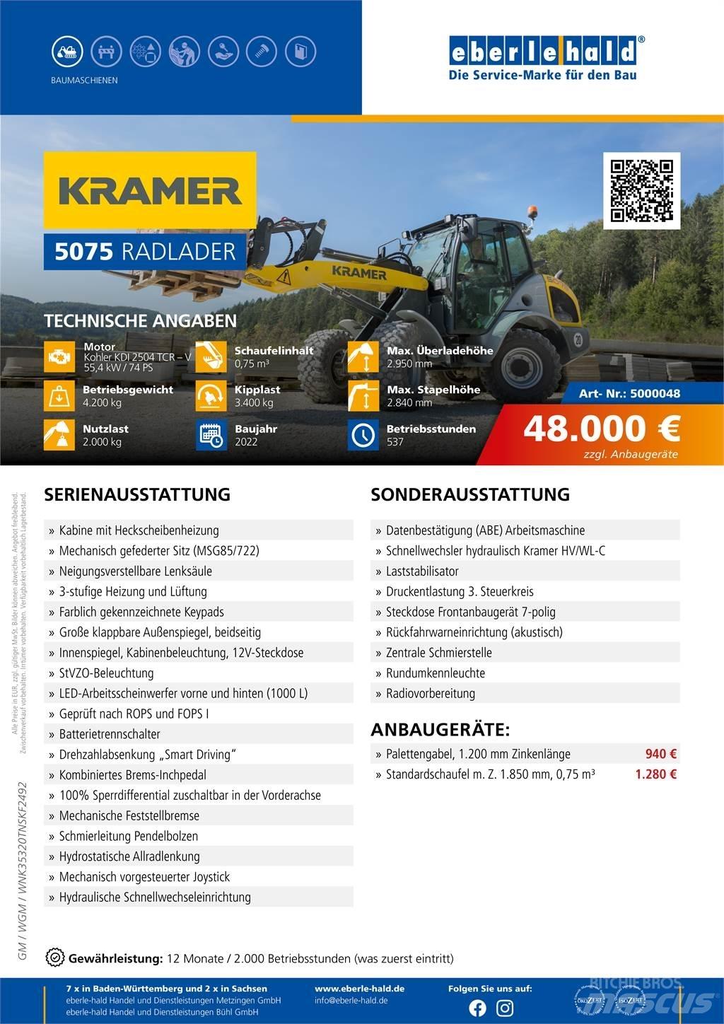Kramer 5075 Фронтальні навантажувачі