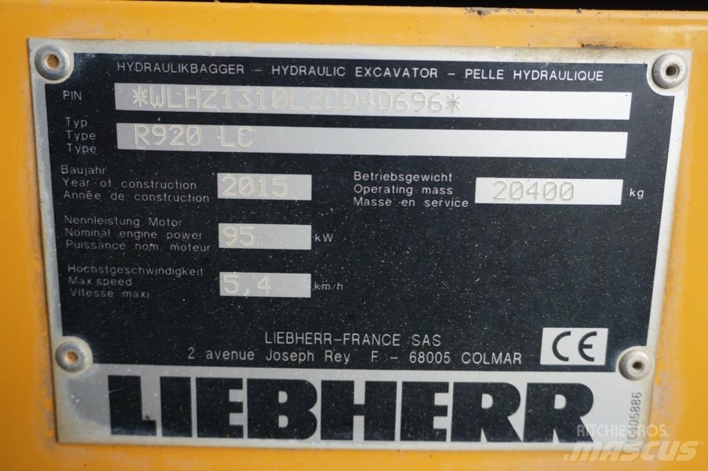 Liebherr R 920 LC Гусеничні екскаватори