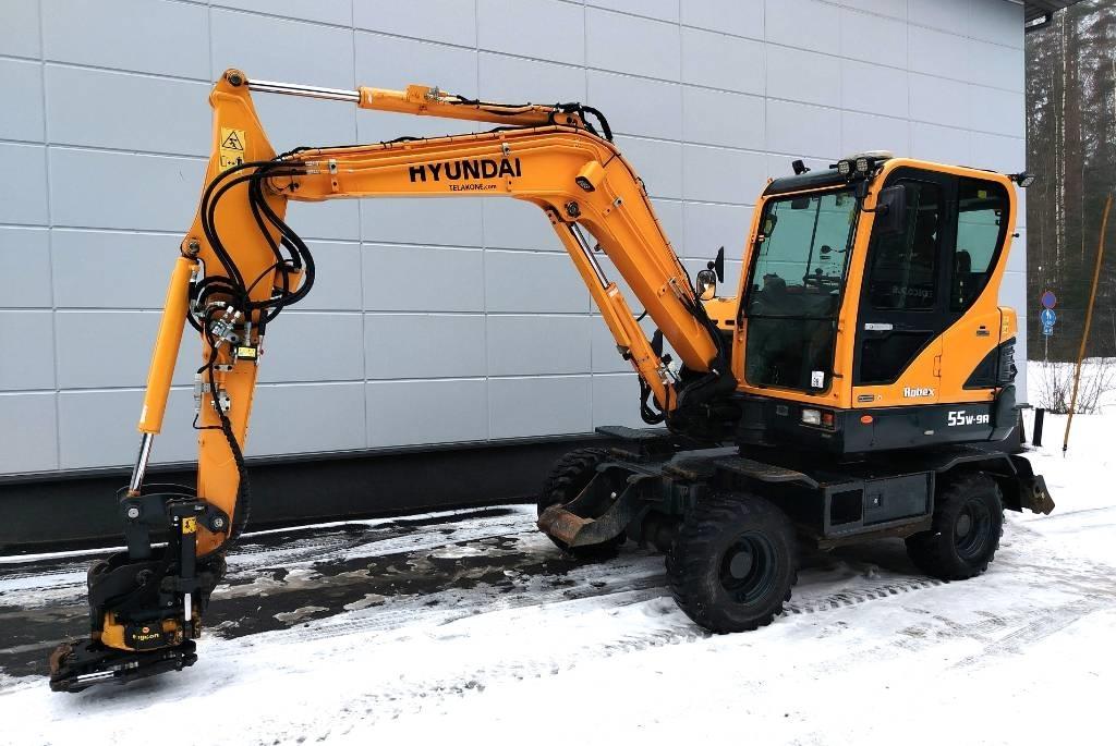 Hyundai 55W-9a Колісні екскаватори