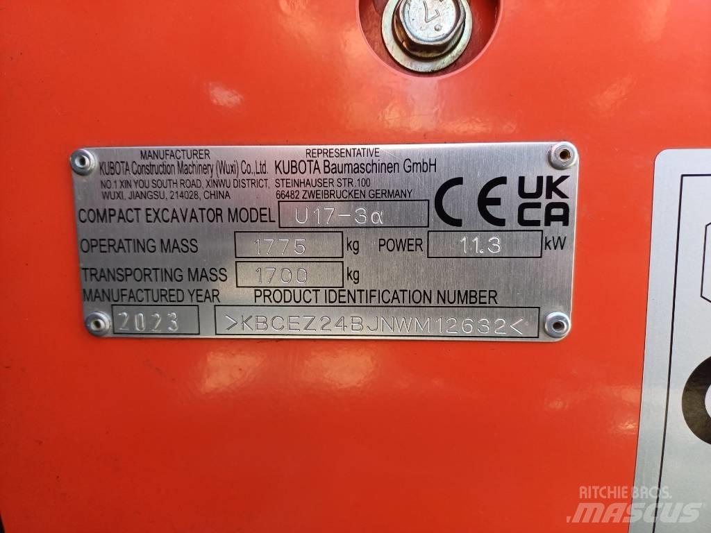 Kubota U 17-3 Міні-екскаватори < 7т