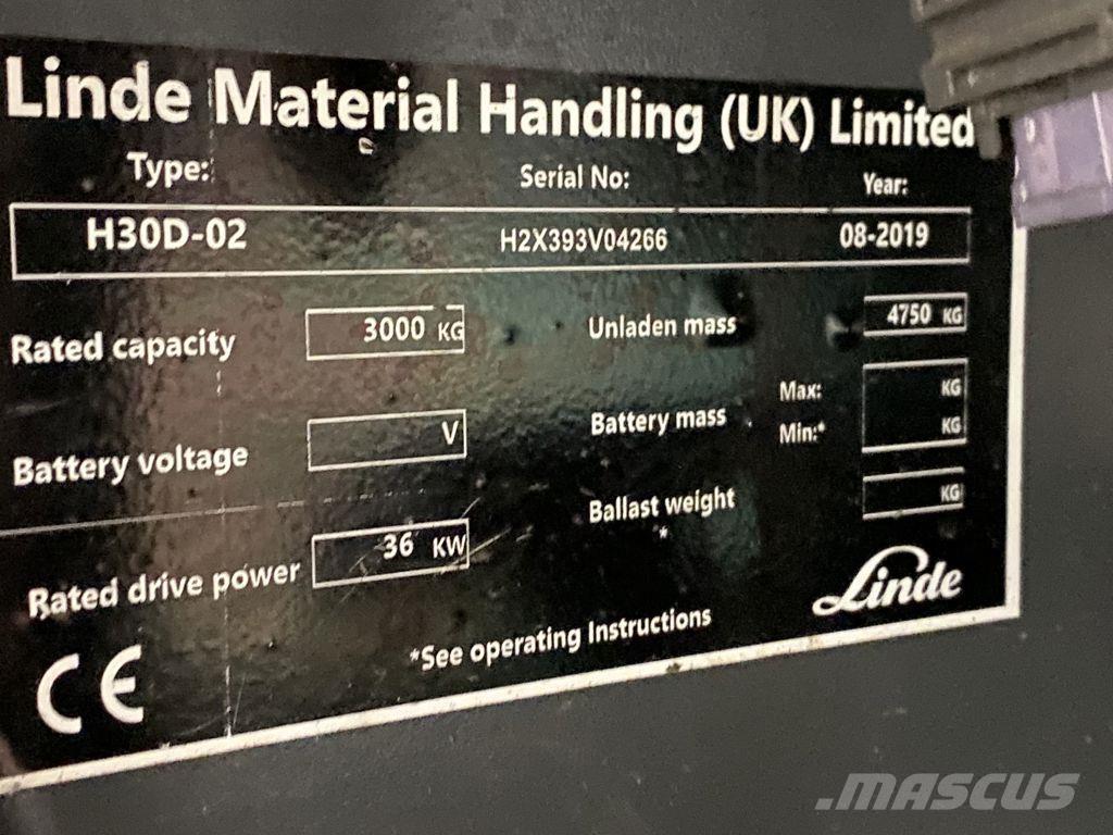 Linde H30D-02 Дизельні навантажувачі