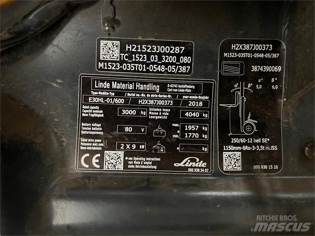 Linde E30/600HL Електронавантажувачі
