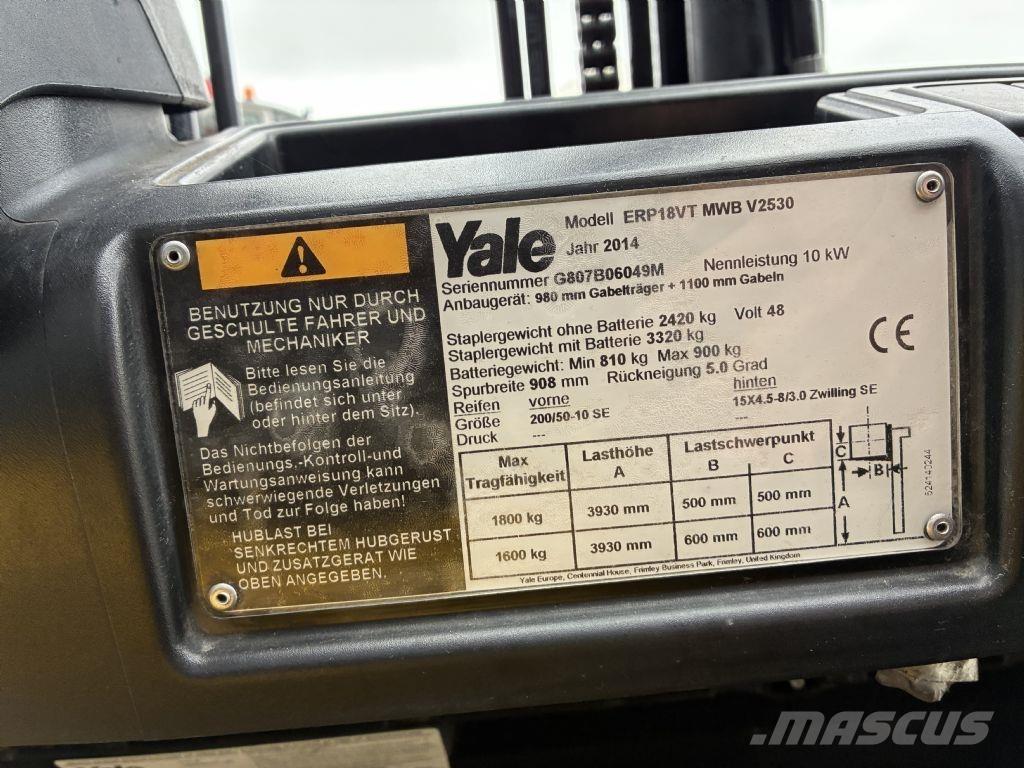 Yale ERP 18VT Електронавантажувачі