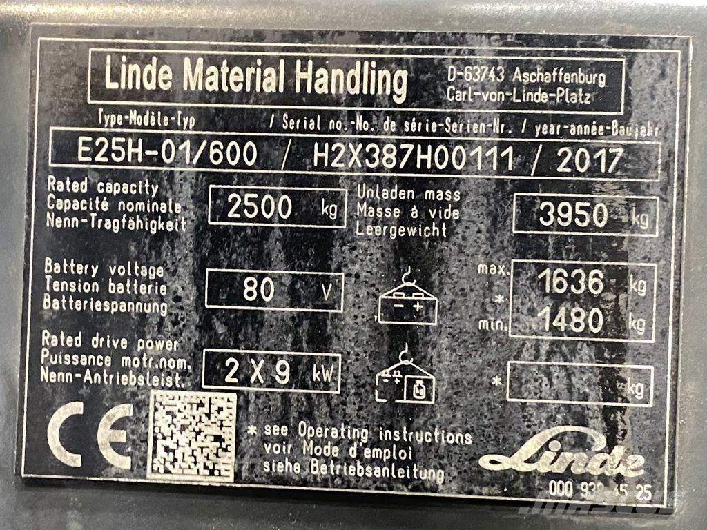 Linde E25H-01/600 Електронавантажувачі
