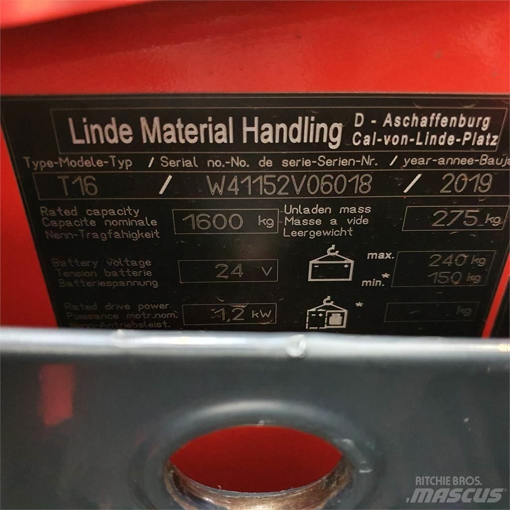 Linde T16 Li-Ion Штабелери