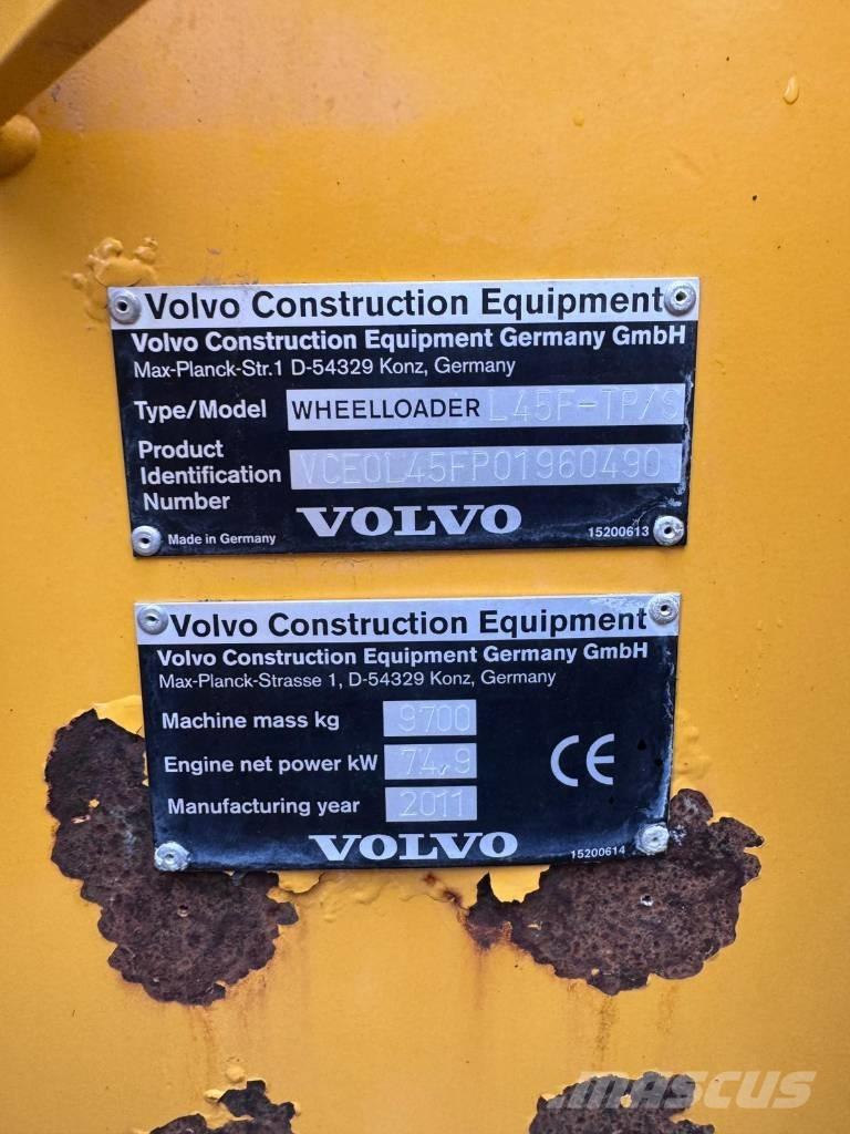 Volvo L45F-TP/S Фронтальні навантажувачі