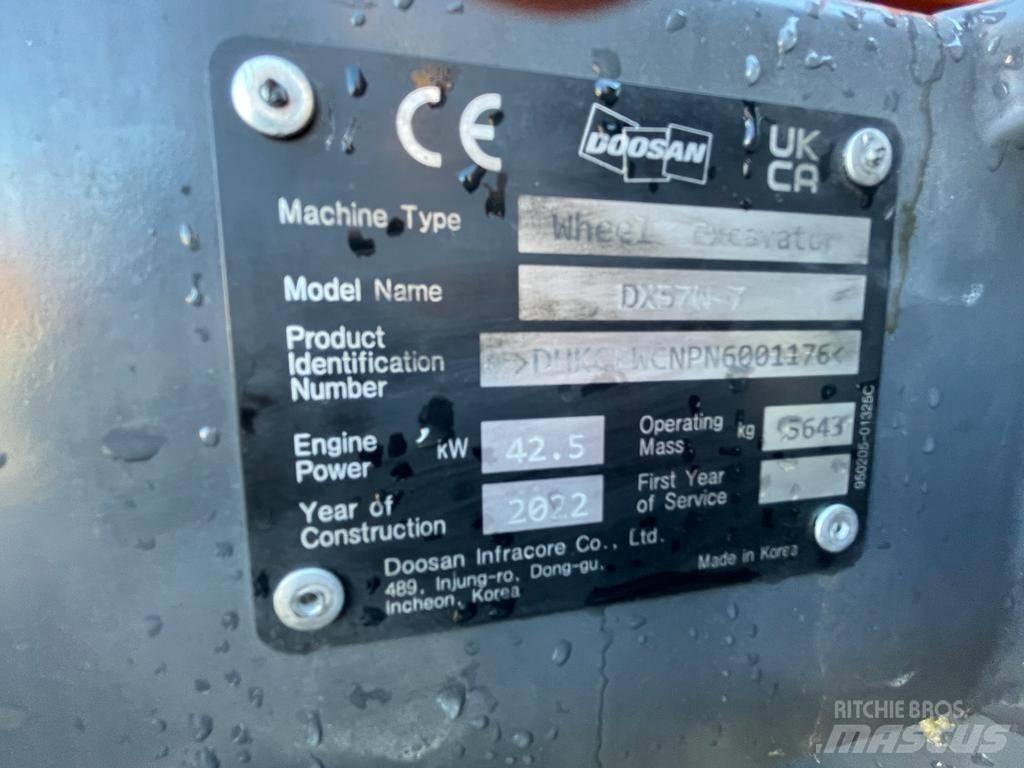 Doosan Dx57W-7 Колісні екскаватори