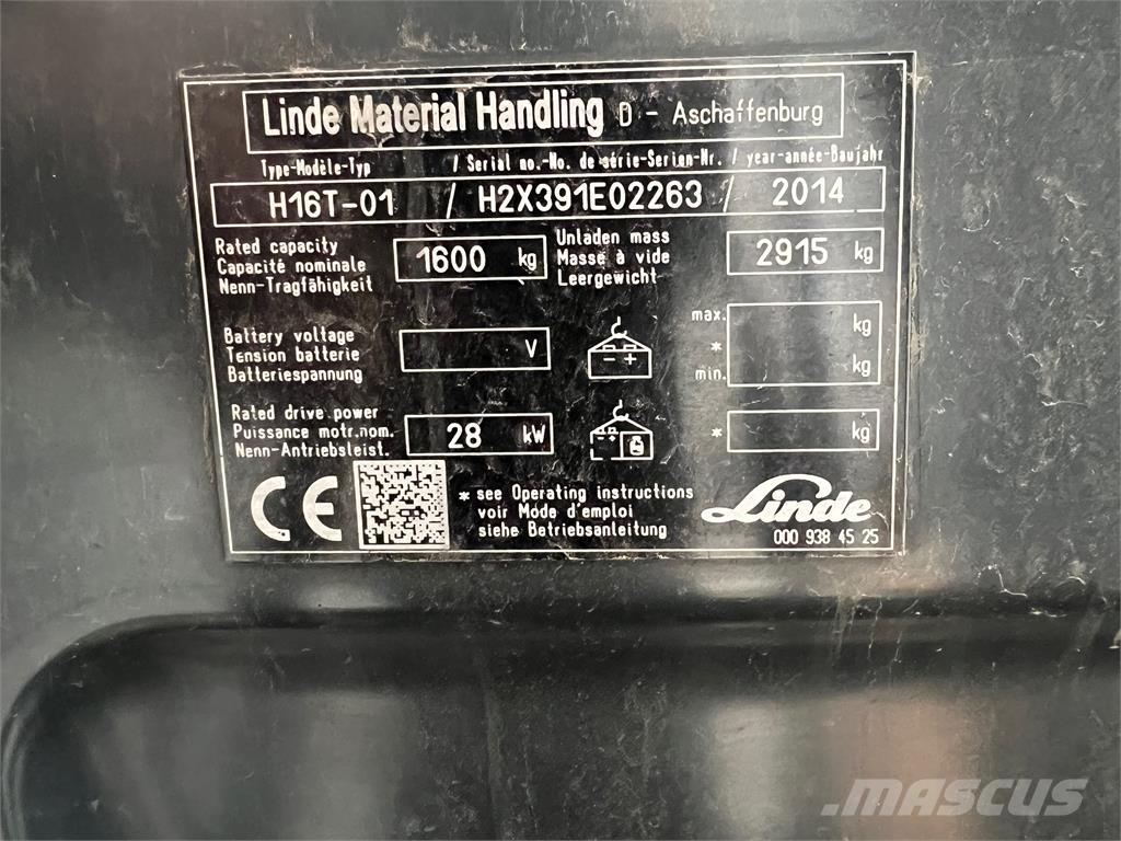 Linde H16T Газові навантажувачі