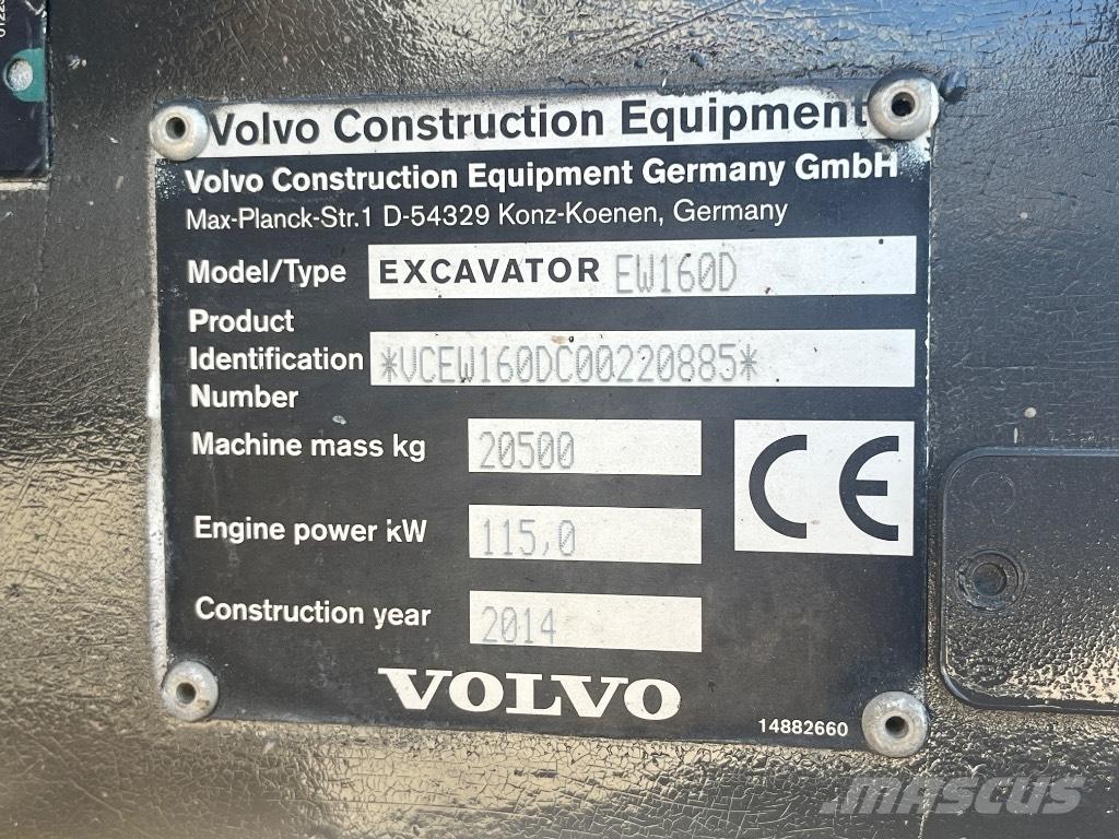 Volvo EW 160 D Колісні екскаватори