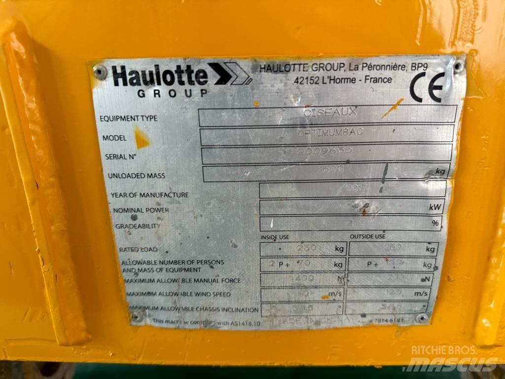 Haulotte OPTIMUM 8 Підйомники-ножиці