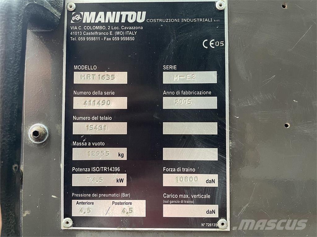 Manitou MRT1635 Телескопічні навантажувачі