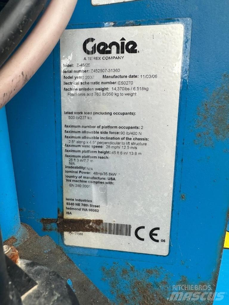 Genie Z 45/22 Колінчаті підйомники