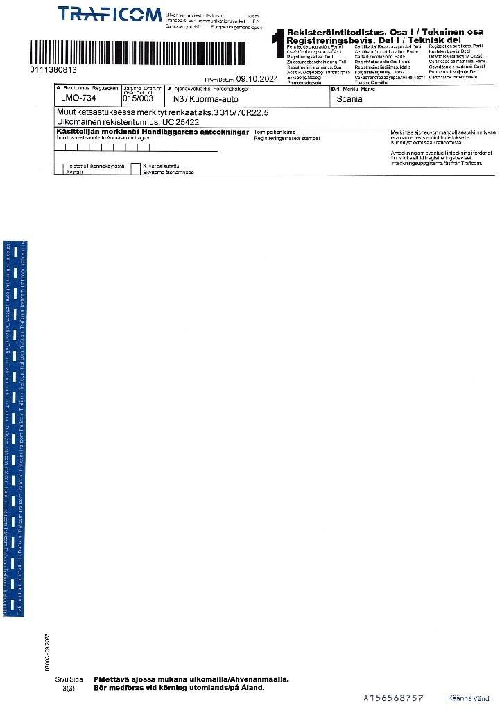 Scania R 560 Вантажівки-платформи/бокове розвантаження