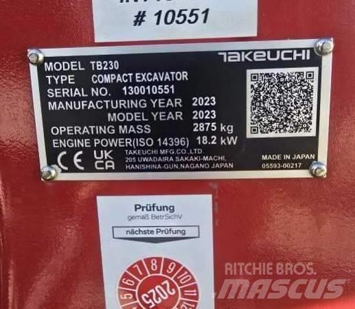 Takeuchi TB 230 Міні-екскаватори < 7т