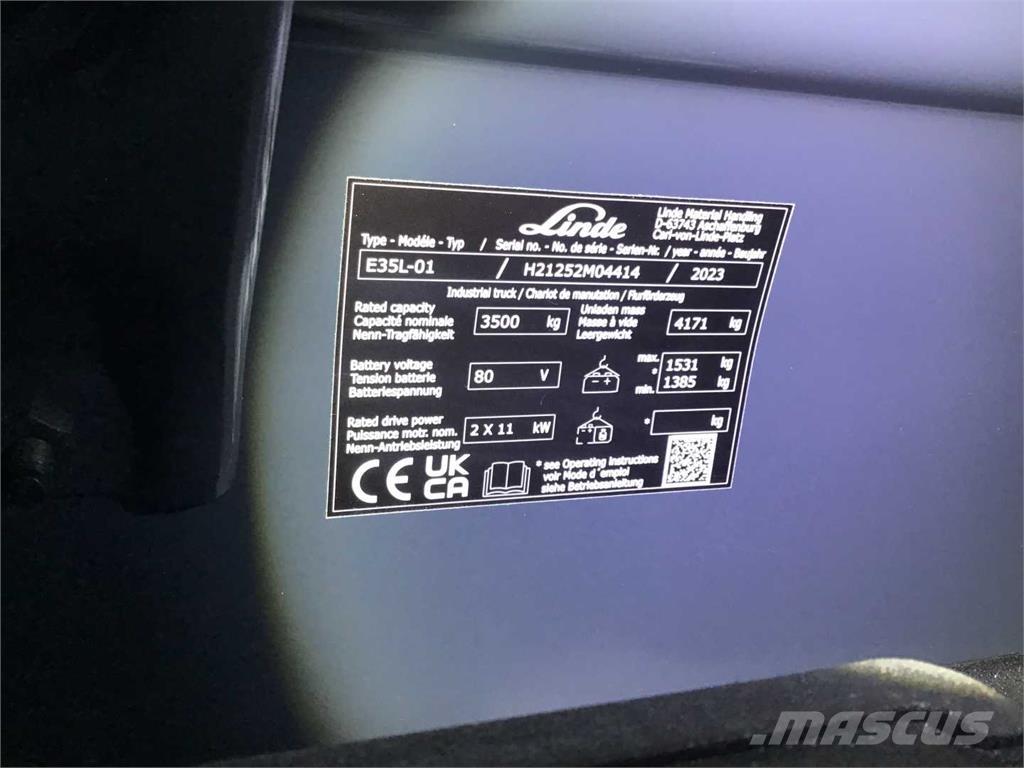 Linde E35L Електронавантажувачі