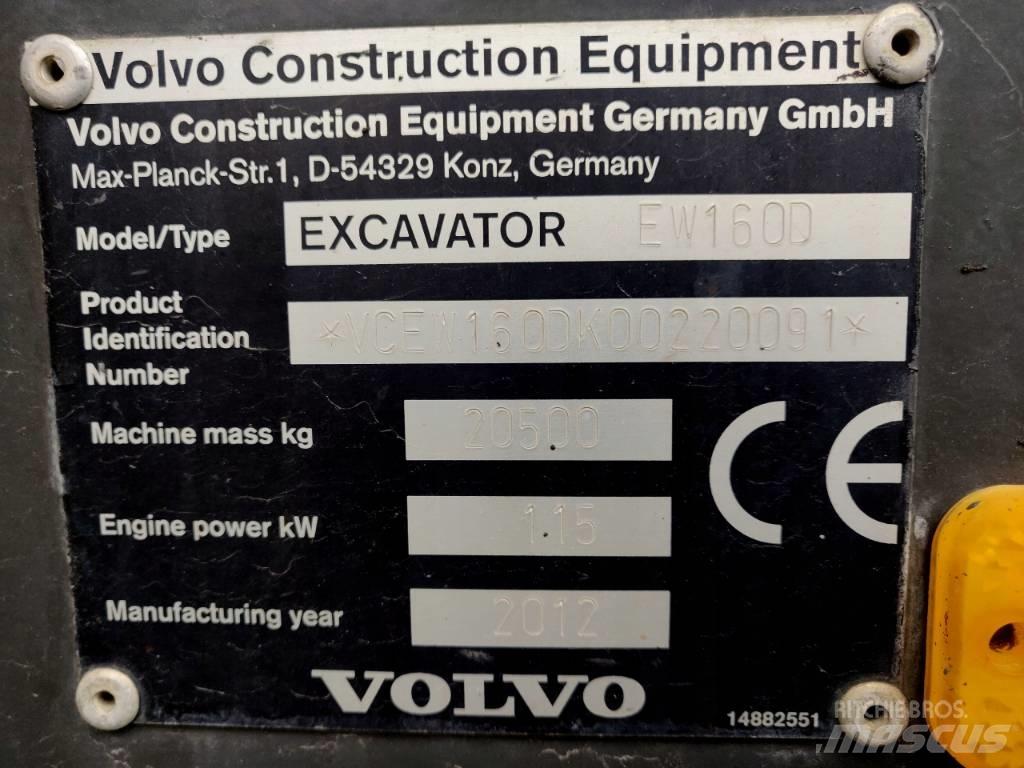Volvo EW 160 D Колісні екскаватори