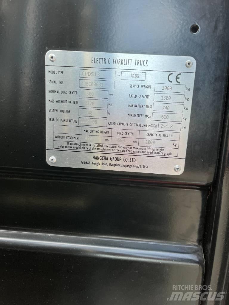 Hangcha CPDS13-AC8G Електронавантажувачі