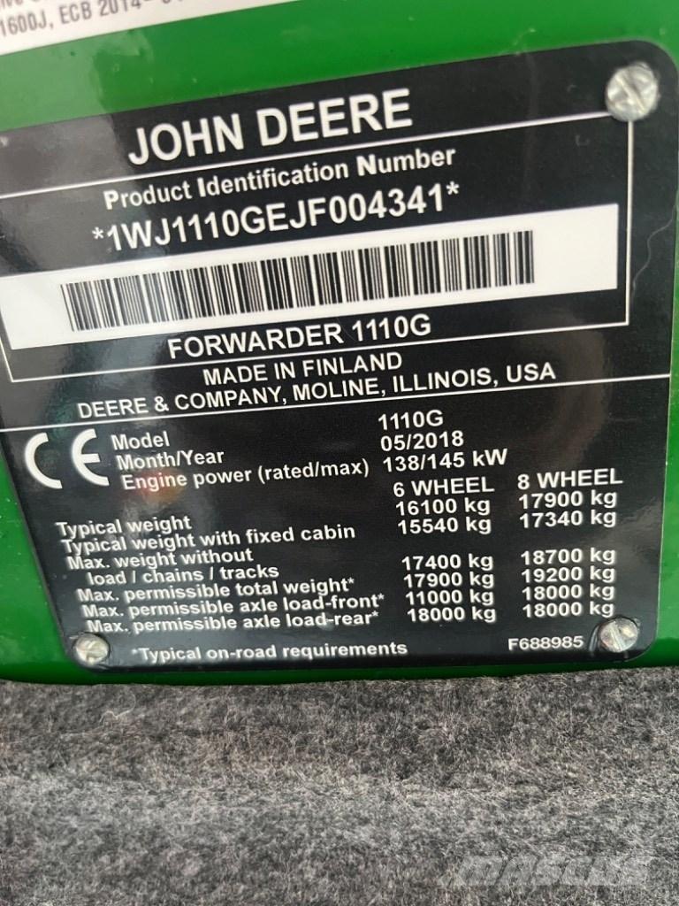 John Deere 1110G Форвардери